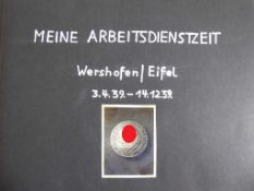 Fotoalbum RAD, sog. 3.Reich, Reichsarbeitsdienst, private Fotografien und Postkarten einer