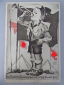 Propaganda Postkarte, sog. 3.Reich, Organisationen, HJ Hitlerjugend - Sommerlager, sign. Franz