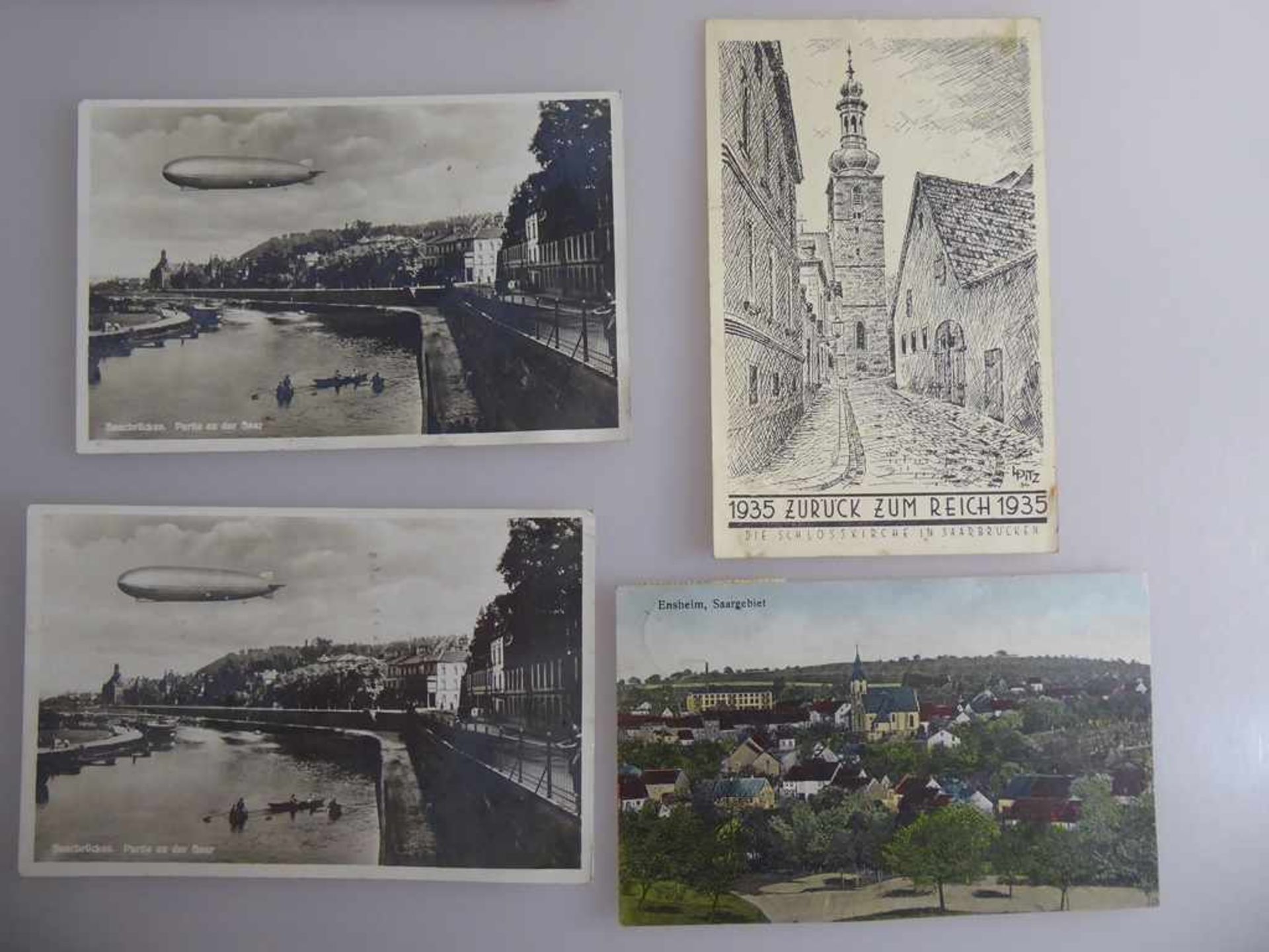 Belege / Ansichtskarten Saargebiet, insg. 10 Stück, darunter 3x zur Volksabstimmung 1935 - Image 4 of 4