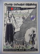 Propaganda Postkarte, sog. 3.Reich, Staatliche Aufbauschule Aschaffenburg, 1937, gelaufen, RRR!