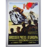 Propaganda Postkarte, sog. 3.Reich, Großer Preis von Europa, Sachsenring 1938, gelaufen, SST