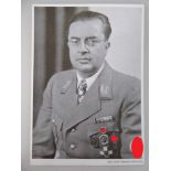 Propaganda Postkarte, sog. 3.Reich, Persönlichkeiten, Gauleiter Mainfranken Dr. Otto Hellmuth,