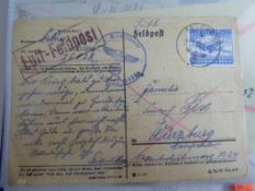 Sammlung Feldpost - Luftfeldpost und Schiffspost (u.a. Lindau Bodensee - Bremen New York - Hamburg