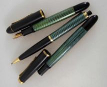 Pelikan Schreibset, 1 Bleistift, 2 Füller (einmal nur Gehäuse), Goldfeder 585