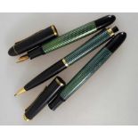 Pelikan Schreibset, 1 Bleistift, 2 Füller (einmal nur Gehäuse), Goldfeder 585