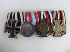 Ordenspange, Eisernes Kreuz II. Klasse, Tapferkeitsmedaille Ernst Ludwig / Hessen, Marinekorps