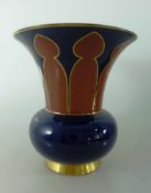Cadinen Vase um 1915, Prägemarke, Stempel Handmalerei, Modellnummer 4391, ziegelroter Scherben,