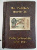 Album - Aus Deutschlands schwerster Zeit - Deutsche Zahlungsmittel 1914-1924, Paul Hohner Saulgau,