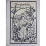 Postkarten - Entwurf für eine Würzburg Karte, "Die Würzburger Glöckli....", um 1920, Tusche /