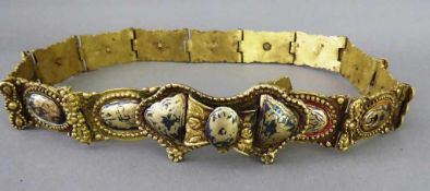 Osmanischer Gürtel / Hochzeitsgürtel, Messing, Kupfer, aufwendig gearbeitete Schnalle, verziert