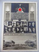 Propaganda Postkarte, sog. 3.Reich, "Und ihr habt doch gesiegt", Foto Hoffmann, ungelaufen