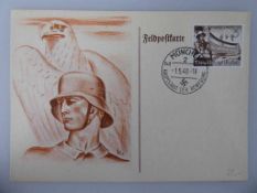 Propaganda Postkarte, sog. 3.Reich, Künstlerkarte, Feldpost 1940, ungelaufen, SST