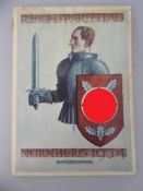 Propaganda Postkarte, sog. 3.Reich, Reichsparteitag Nürnberg 1934, gelaufen