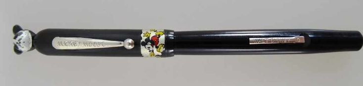 Seltener Walt Disney Füller um 1930, Mickey Mouse, l. 13cm