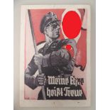 Propaganda Postkarte, sog. 3.Reich, Organisationen, Waffen SS, "Meine Ehre heißt Treue",