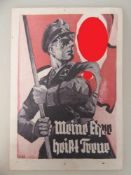 Propaganda Postkarte, sog. 3.Reich, Organisationen, Waffen SS, "Meine Ehre heißt Treue",