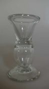 Schnapsglas (Wachtmeister), norddeutsch um 1800, farbloses, dickwandiges leicht blasiges Glas, h.