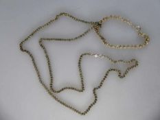 Filigrane Hals- und Armkette, Silber, Feingehalt 925