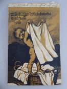 Ansichtskarte - Ereignis, Würzburg Windelwoche 1918, gelaufen, selten!