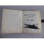 Bord-Buch der "Isar-Möwe", Fahrten und Erlebnisse an Bord der Isar Möwe, handgeschriebenes Buch