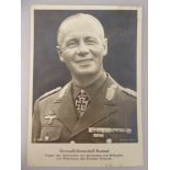 Propaganda Postkarte, sog. 3.Reich, Persönlichkeiten, Ritterkreuzträger Generalfeldmarschall Rommel,