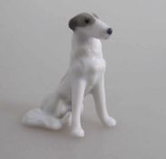 Metzler & Ortloff / Ilmenau, kleiner Porzellanhund "Terrier", h. 4,5cm