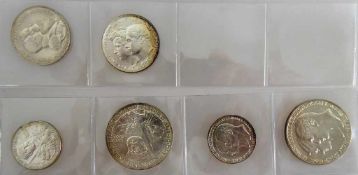 Kaiserreich - Großherzogtum Sachsen - Weimar - Eisenach, Konvolut von 6 Silbermünzen, 2 Mark 1903