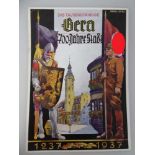 Propaganda Postkarte, sog. 3.Reich, 700 Jahre Stadt Gera, 1937, gelaufen, SST