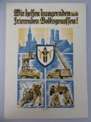 Propaganda Postkarte, sog. 3.Reich, Organisationen, WHW München 1935/36, ungelaufen