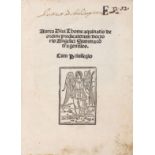 Thomas von Aquin Summa contra gentiles. Venedig, S. [Bevilaqua] für A. Calcedonius, 7. Nov. 1501.