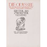 Homer Die Odyssee. Neu ins Deutsche übertragen von R. A. Schröder. 2 Bände. Weimar, Cranach-Presse