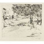 Lovis Corinth 2 Bll.: Landschaft. Aus dem Tiergarten. Signierte Orig.-Radierungen, eine davon