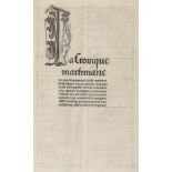 Martinus Polonus La Cronique Martiniane de tous les papes. 2 Teile in 1 Band. Paris, A. Vérard o. J.