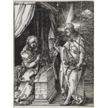Albrecht Dürer Christus erscheint seiner Mutter. Orig.-Holzschnitt. Ca. 1509-1511. 12,5 : 9,5 cm.