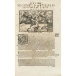 Gaius Plinius Secundus Historia mundi naturalis. 2 Teile in 1 Band. Frankfurt, M. Lechler für S.