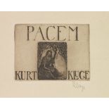 Kurt Kluge Pacem. Ein Gedicht. Dreizehn Radierungen und dreizehn Texte. Leipzig, [Beyer & Sohn]