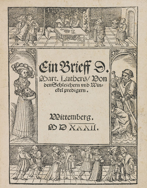 Martin Luther 3 Schriften von Martin Luther. Aus den Jahren 1526-38. Sammlung von drei teils