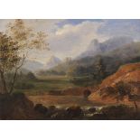 Johann Georg von Dillis 1759 Gmain - 1841 München (Zugeschrieben) - Voralpenlandschaft. Um 1830.