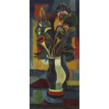 Josef Scharl 1896 München - 1954 New York Blumen in einer bauchigen Vase. 1937. Öl auf Leinwand.