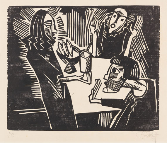 Karl Schmidt-Rottluff 1884 Rottluff bei Chemnitz - 1976 Berlin Emmaus. 1918. Holzschnitt. Schapire