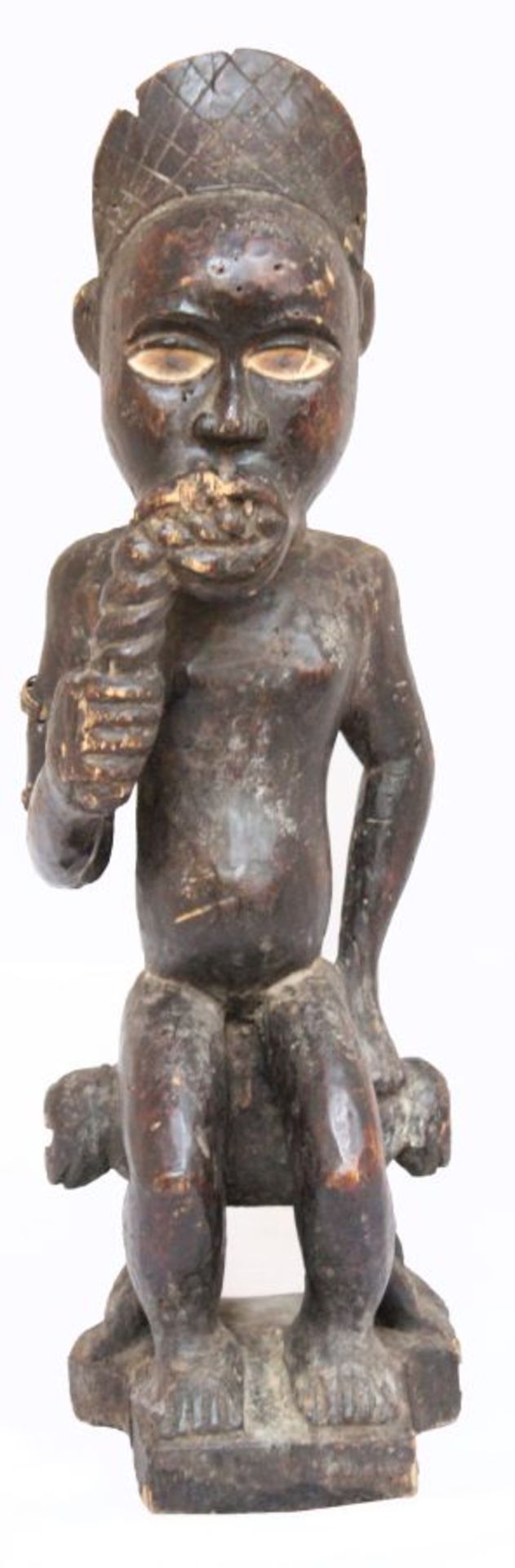 Fetisch-Figur Yombe, D.R. Kongo Holz beschnitzt, Höhe ca. 65cm