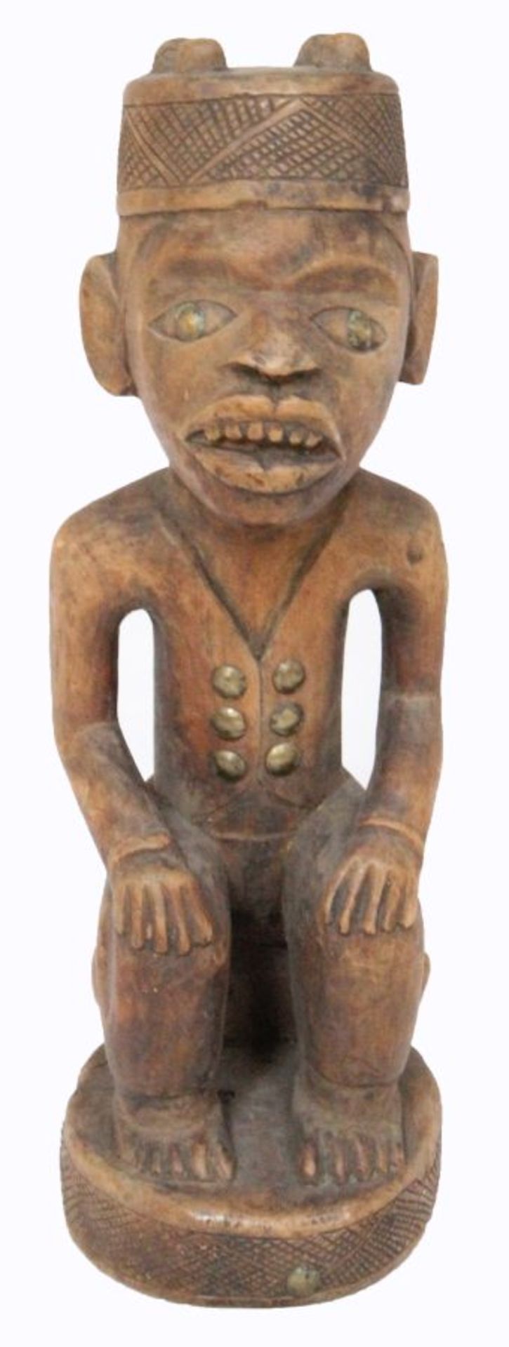 Fetisch-Figur, Bakongo-D.R. Kongo Holz beschnitzt, Höhe ca. 30cm