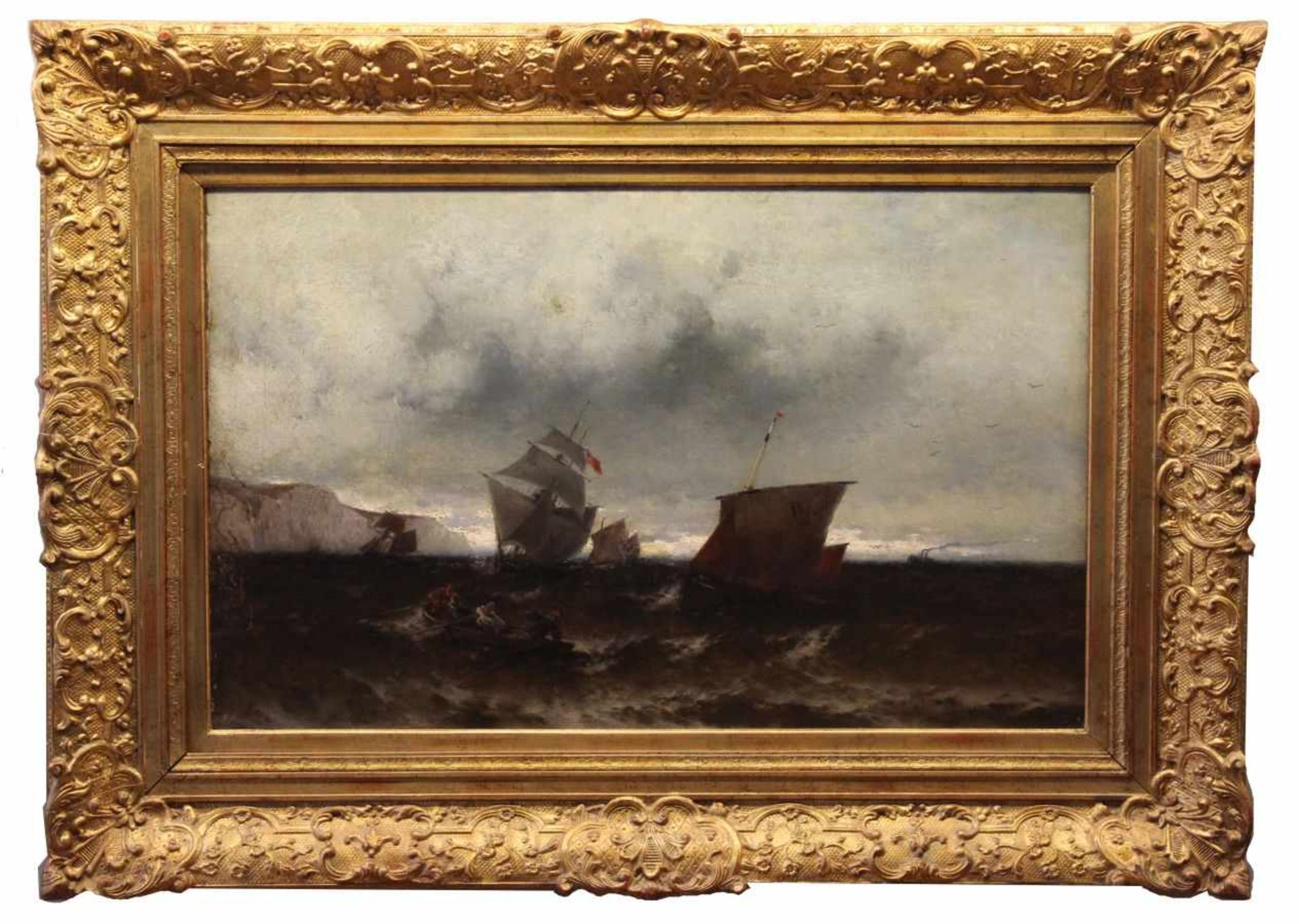 Gemälde - Theodore Alexander Weber (1838 Leipzig - 1907 Paris) "Marine", r.u. signiert, Öl auf