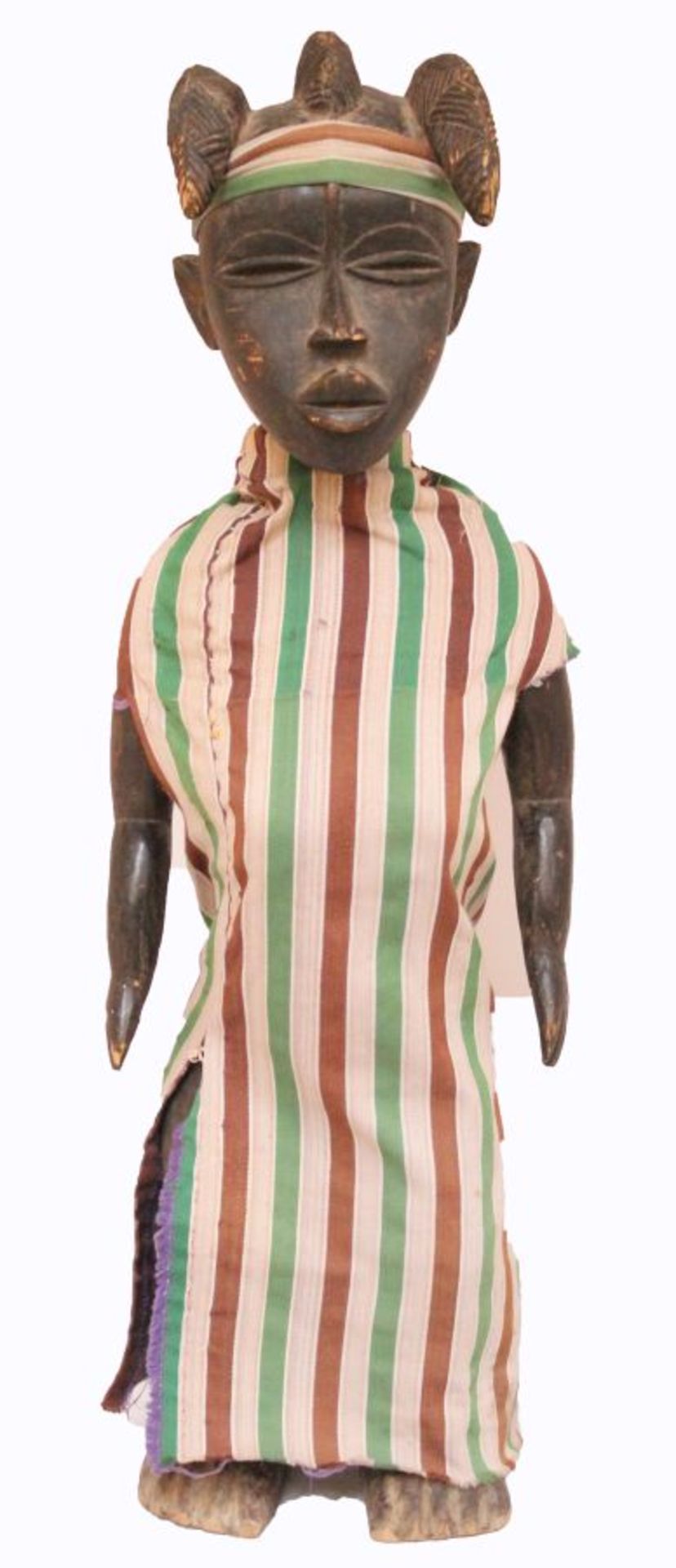 Afrikanische Ahnenfigur der Dan, Elfenbeinküste Holz beschnitzt, Höhe ca. 85cm
