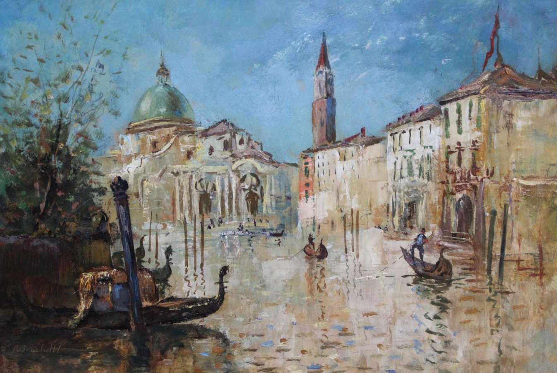 Gemälde - Paul Brachetti (Dortmund 1895 - 1969 München) "Kanal in Venedig", l.u. signiert, Öl auf