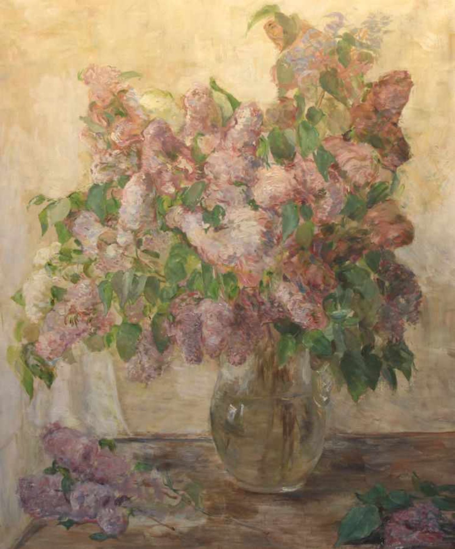 Gemälde - Lina Röhrer (Ingolstadt 1866 - 1920) "Blumenstillleben", unsigniert (schriftliche