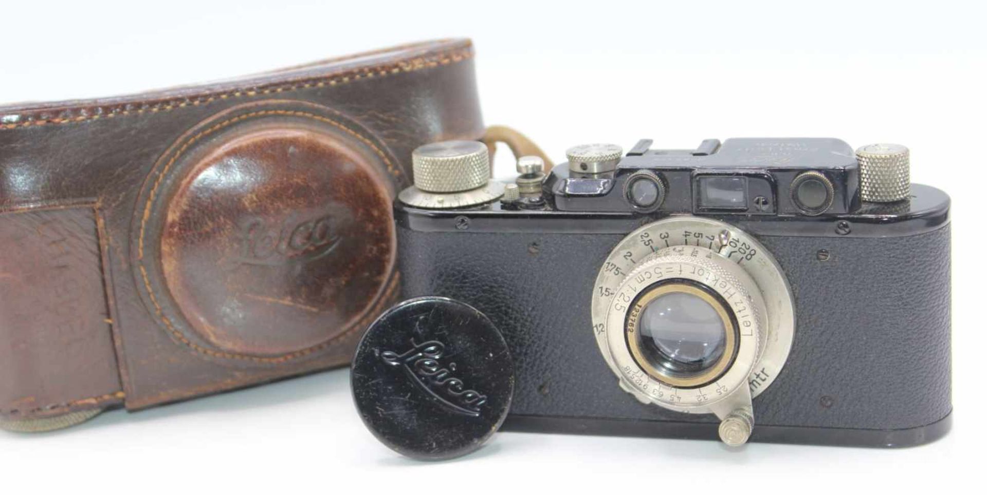 Fotoapparat - Leica II (1932 - 1948) Ernst Leitz Wetzlar, Modellnummer 88358, Objektiv Leitz