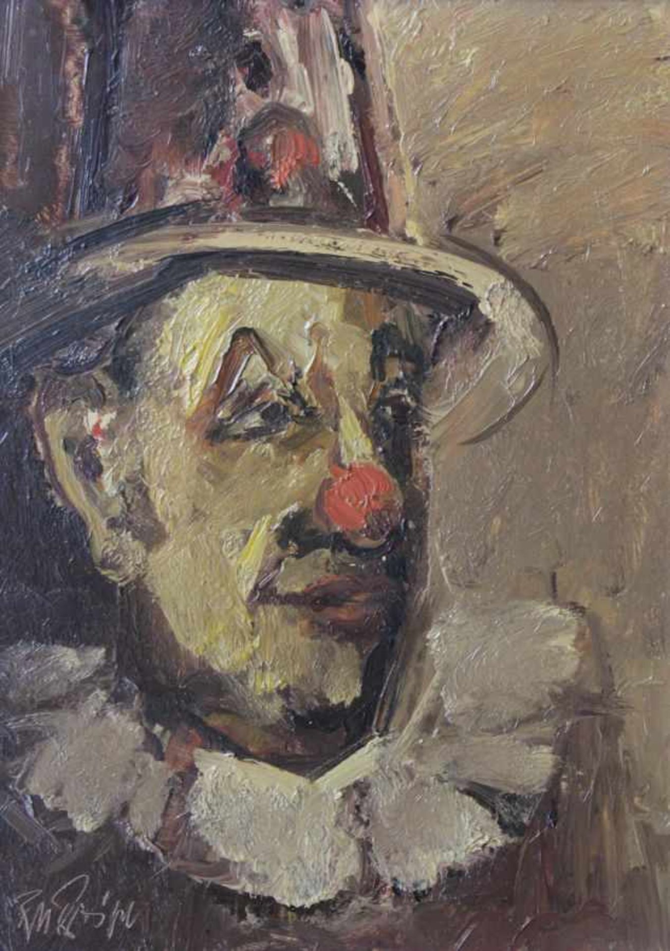 Gemälde - Rupert Preissl (1925 Eitlbrunn bei Regensburg - 2003) "Clown", l.u. signiert, Öl auf