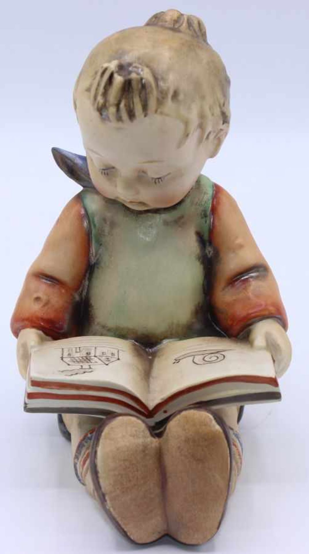Hummel Figur - Entwurf Reinhold Unger " Bücherwurm - Junge ", Marke 1935-1949, hier älteres Modell