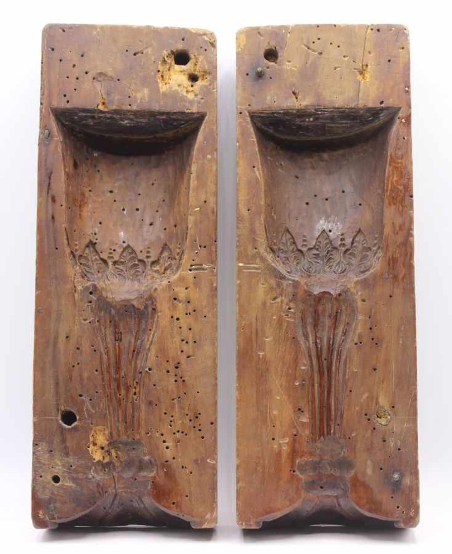 Wachsmodelform - Barock 18.Jahrhundert Holz geschnitzt, Form zum Gießen von Kelchen für Geistliche